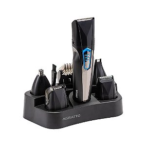 Aparador de Pelos Sem Fio Vizzo 6 em 1 Preto Bivolt AP-03 - Agratto
