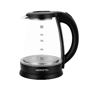 Chaleira Elétrica Aroma Vidro ACV01I-01 2,2L 1000W 127V - Agratto