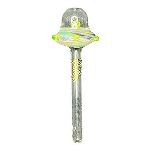 Piteira de Vidro Disco Voador Art Bong