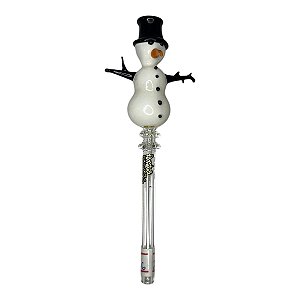 Piteira de Vidro Boneco de Neve