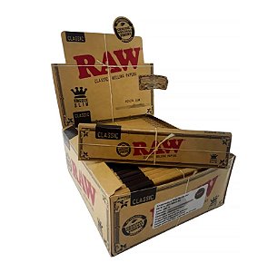 Caixa Seda RAW Classic King Size Slim Original c/ 50 Livretos | Seda RAW Atacado e Varejo