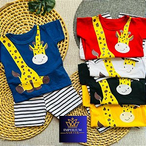 Linha Baby Menino Conjunto Girafa Safari