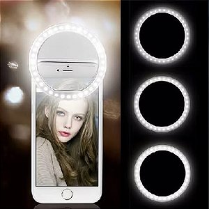 Mini Ring Light Selfie Flash Anel Luminoso Para Celular
