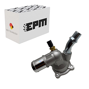 Carcaça Valvula Termostatica Aluminio Fiat Jeep Compass 5047263Ab, 5047263Ac, 5047772Ab, 5047861Aa, 5047861Ab, 5047861Ac