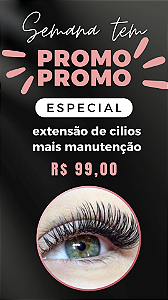Cílios fio a fio com direito a retorno