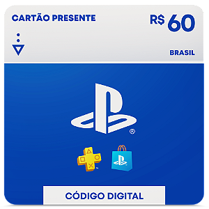 R$60 PlayStation Store - Cartão Presente Digital [Brasil]