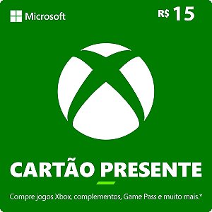 Xbox Cartão Presente R$15