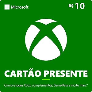Xbox Cartão Presente R$10
