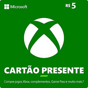 Xbox Cartão Presente R$5