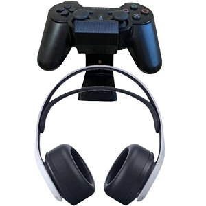 suporte de parede p/ 1 controle ps5 ps4 ps3 xbox + headset