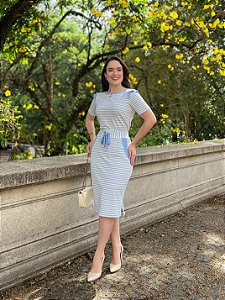 Conjunto Sofia Listrado Azul