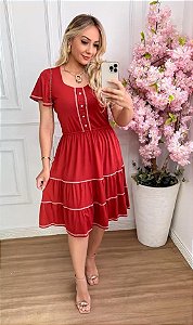 Vestido Cristã Terra Cotta