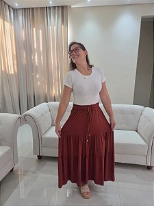 Saia Longa Marrom