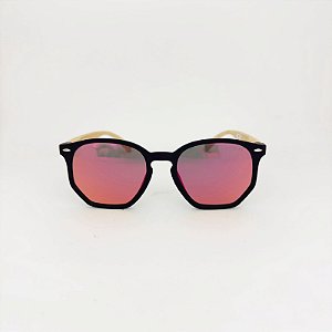 VistaLab Magno vermelho espelhado com madeira clara