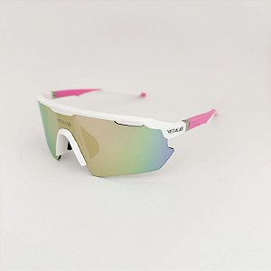 Flash branco com rosa espelhado + case esportiva