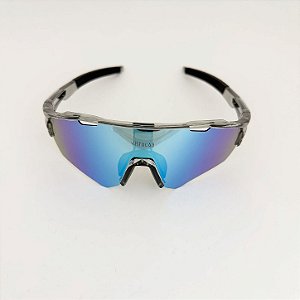 Turbo fume com espelhado azul + case esportiva
