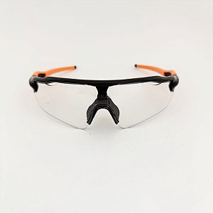 Nitro laranja com lente transparente + case esportiva