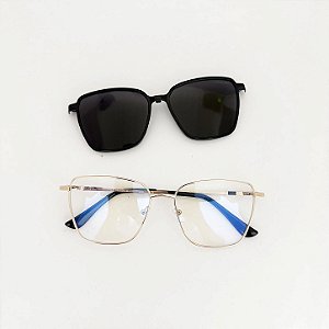 Grau + Solar Veva dourado com preto