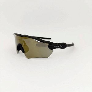 Nitro preto com espelhado dourado + case esportiva
