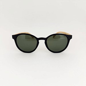 Dony preto com lente verde e haste clara
