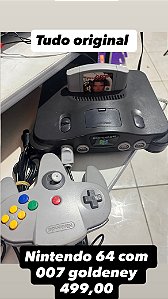 Nintendo 64 com cartucho de brinde