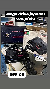 Mega drive japonês na caixa