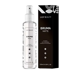 Bruma Matte 130 ml Lady Beauty  Fixação, Hidratação e Brilho Natural