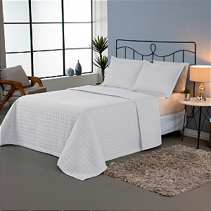 Kit Cobre Leito Matelado Copacabana 3 Peças King 100% Poliéster Percal 300 Fio