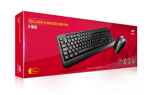 Teclado e Mouse sem Fio C3Tech K-W60BK