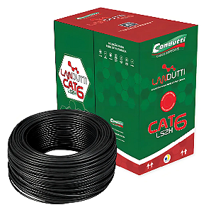 Cabo de Rede Condutti Landutti Cat6 Gigabit LSZH Preto – 305 m