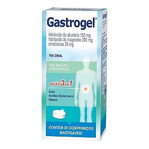 GASTROGEL TABS 20 COMPRIMIDOS MASTIGAVEIS