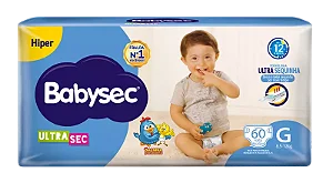 FRALDA BABYSEC GALINHA PINTADINHA HIPER G 60UN