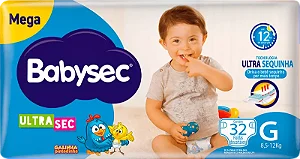 FRALDA BABYSEC GALINHA PINTADINHA MEGA G 32UN
