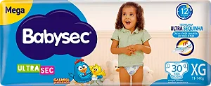 FRALDA BABYSEC GALINHA PINTADINHA MEGA XG 30UN