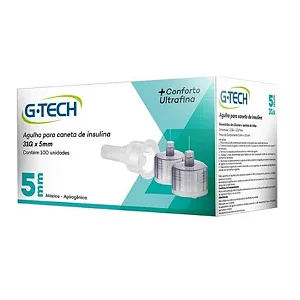 AGULHA PARA CANETA DE INSULINA G-TECH 31G X 5 MM