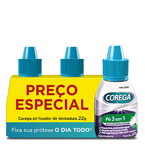 COREGA KIT C/3 PO 22G MENTA