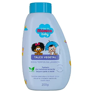 Talco Turma da Mônica Baby Vegetal Bons Tempos da Lavanda 200g