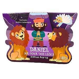 Livro Infantil Bíblico Daniel na Cova dos Leões Efeito 3D Pou-up