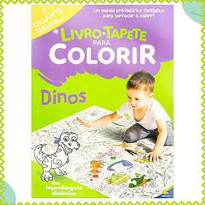 Livro Tapete para Colorir : Dinos Tamanho 98 x 68 Cm - Todolivro