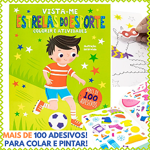 Livro De Colorir E Atividades Estrelas do Esporte Vista-me Adesivos