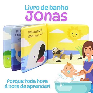 Livro de banho Bíblico para Bebê Jonas - Bíblicos de Banho Livro Infantil - Todolivro