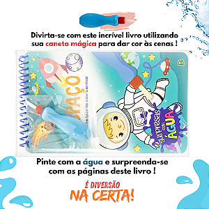 Livro Surpresas Com Água–Espaço -Pintando com Água - Aquabook