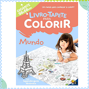 Livro Tapete para Colorir: Mundo Tamanho 98x68 Cm-Todolivro