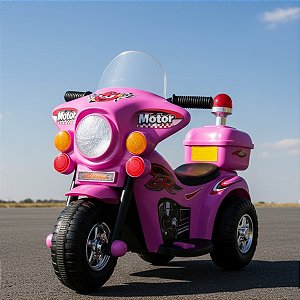 Mini Moto Elétrica Infantil com Baú