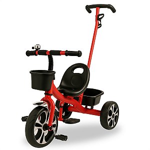 Triciclo Infantil com Haste - cestinhos e campainha
