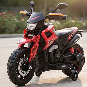 Moto Elétrica Infantil com Rodinhas Laterais