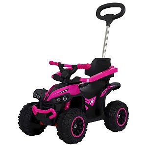 Quadriciclo Infantil com Haste Direcional – Elétrico, Estiloso e Confortável!