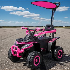 Mini Quadriciclo com Haste e Proteção Solar - Para Passeio e Elétrico!