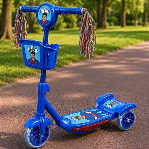 Patinete Infantil com Cestinha Luz e Som