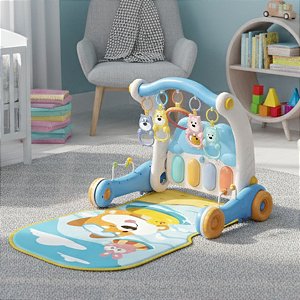 Andador com Piano e Tapete de Atividades Infantil 2 em 1